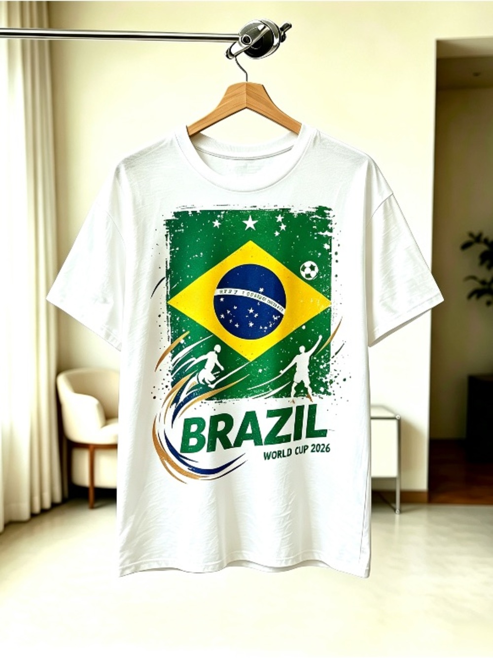BRAZIL - NEW World Cup 2026 Football Soccer Fans T-Shirt Tee Shirt